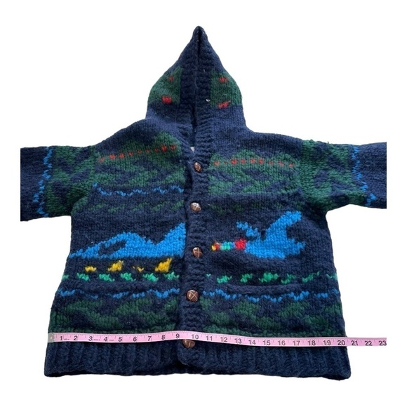 FAB Chunky Knit Wool Sweater With Goose Pattern - Size Small - Picture 8 of 10